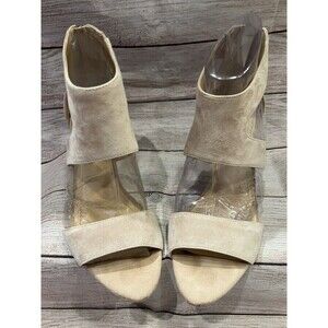 BCBGenerations Ivory Pumps, 5" Heel, 1" Platform, Zipper Back Size 8
